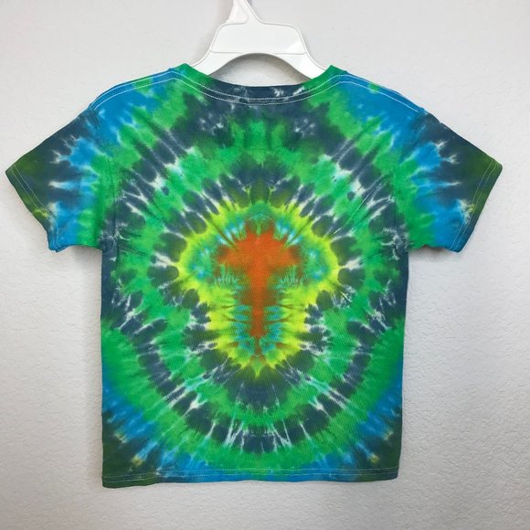 🍭KIDS Tie-Dye T-Shirt | Green/Blue/Orange | XS - Picture 4 of 6